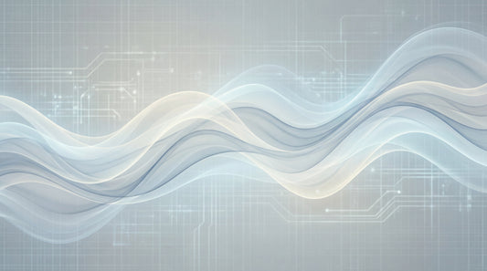 абстрактна илюстрация на електромагнитни полета и електромагнитни вълни