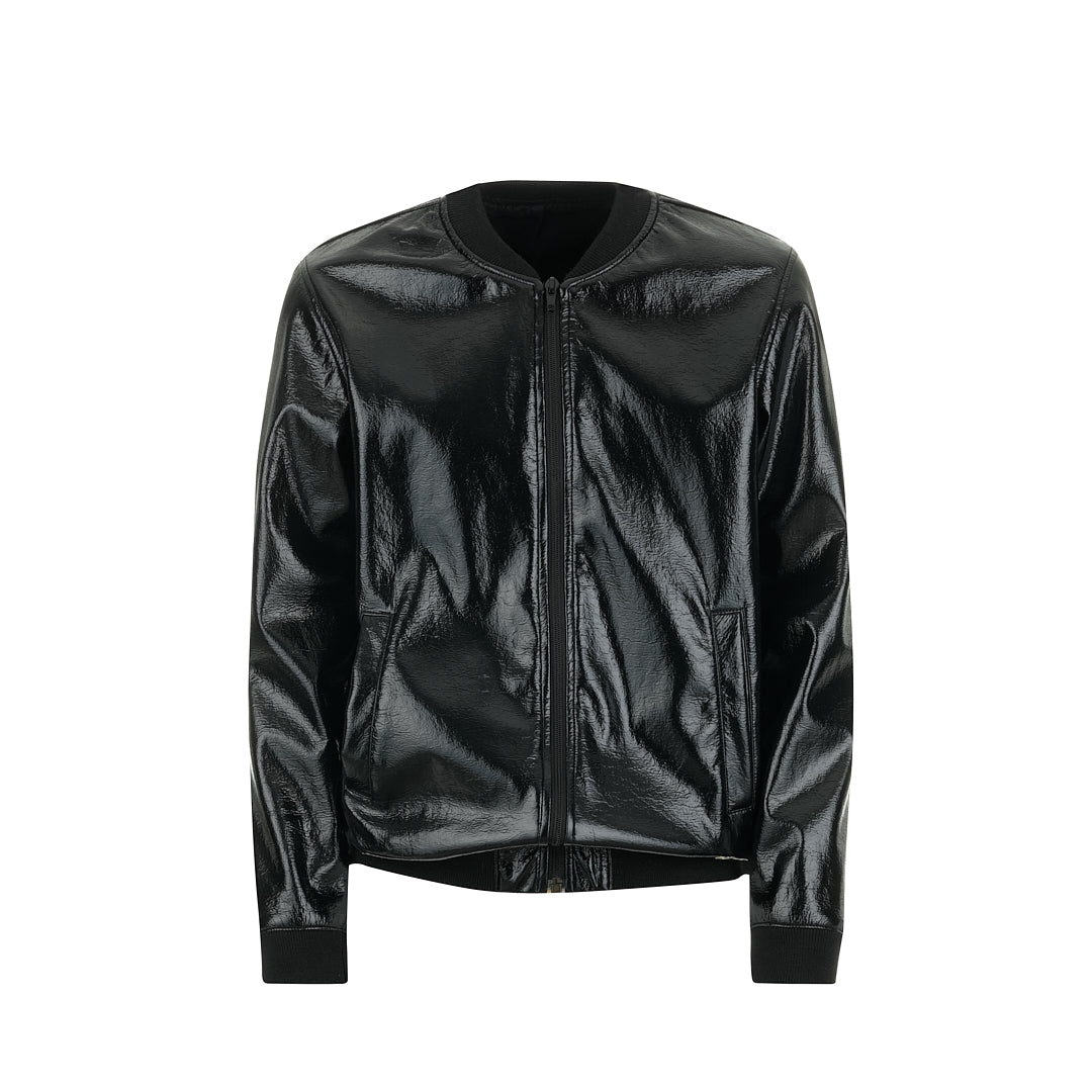 Модерно детско яке, изработено от лак  с вграден защитен слой срещу електромагнитните полета, цвят черен