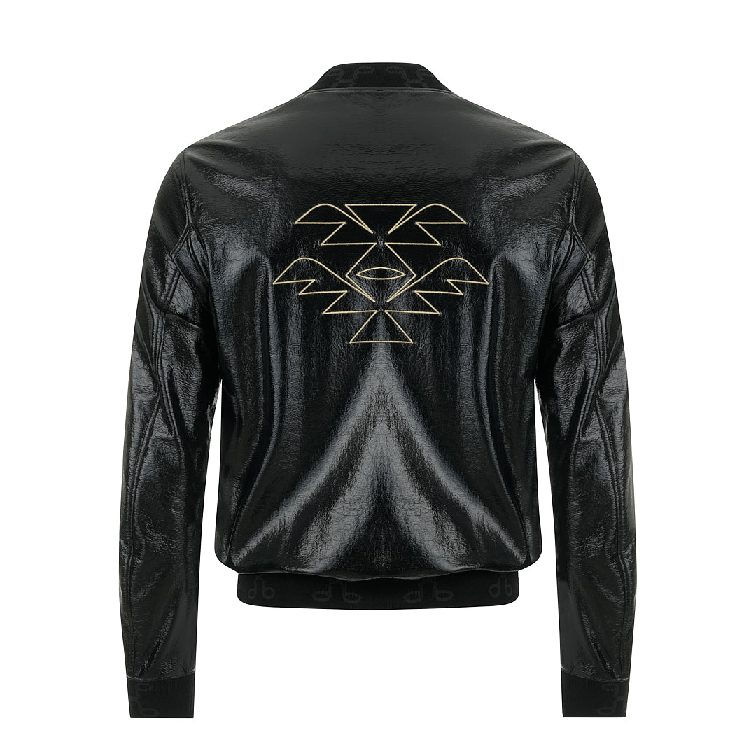 Модерно мъжко яке, изработено от лак  с вграден защитен слой срещу електромагнитните полета, цвят черен