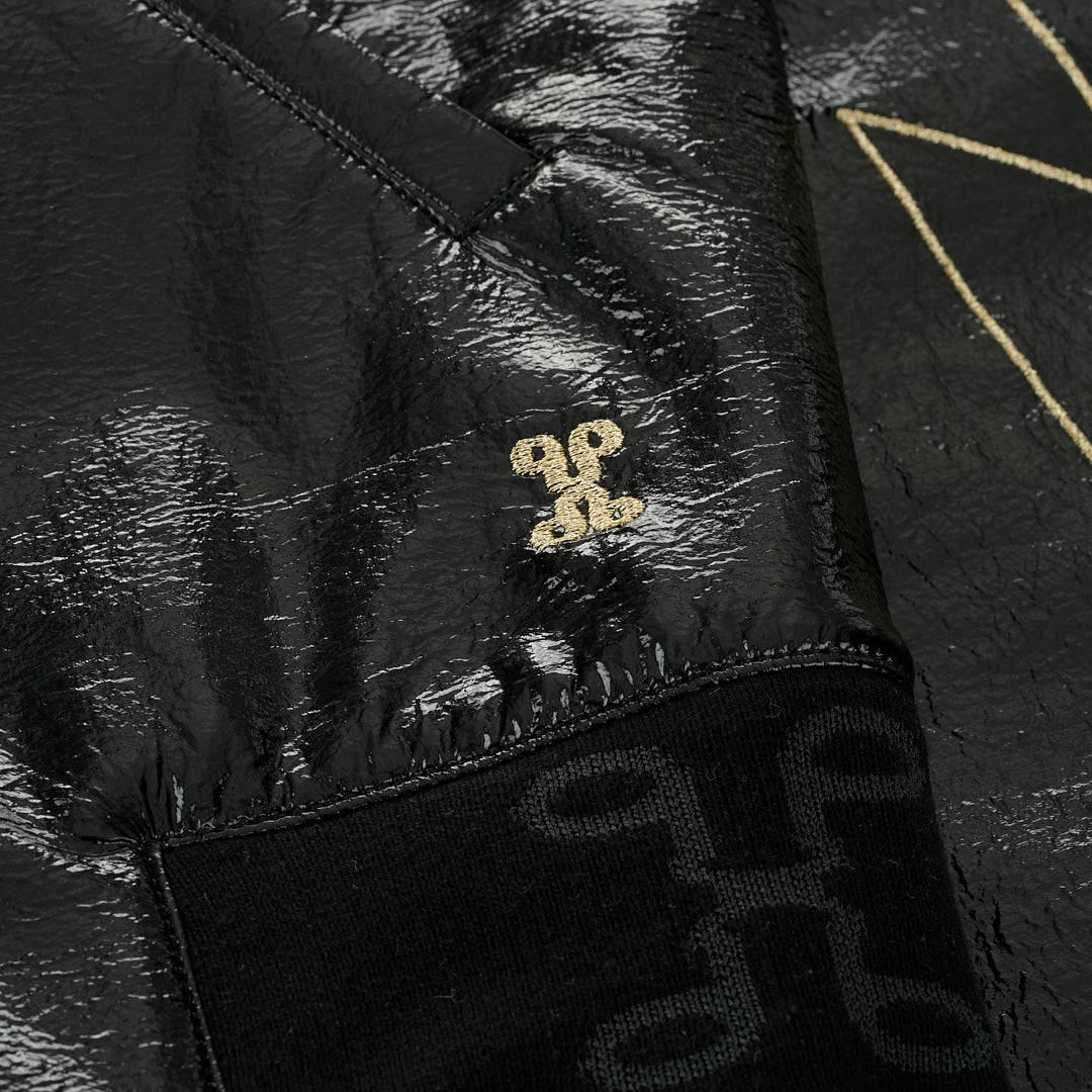 Модерно мъжко яке, изработено от лак  с вграден защитен слой срещу електромагнитните полета, цвят черен