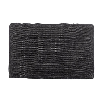 Несесер с копче компакт със защитен слой с метална нишка за предпазване от електромагнитни полета, изработено от деним